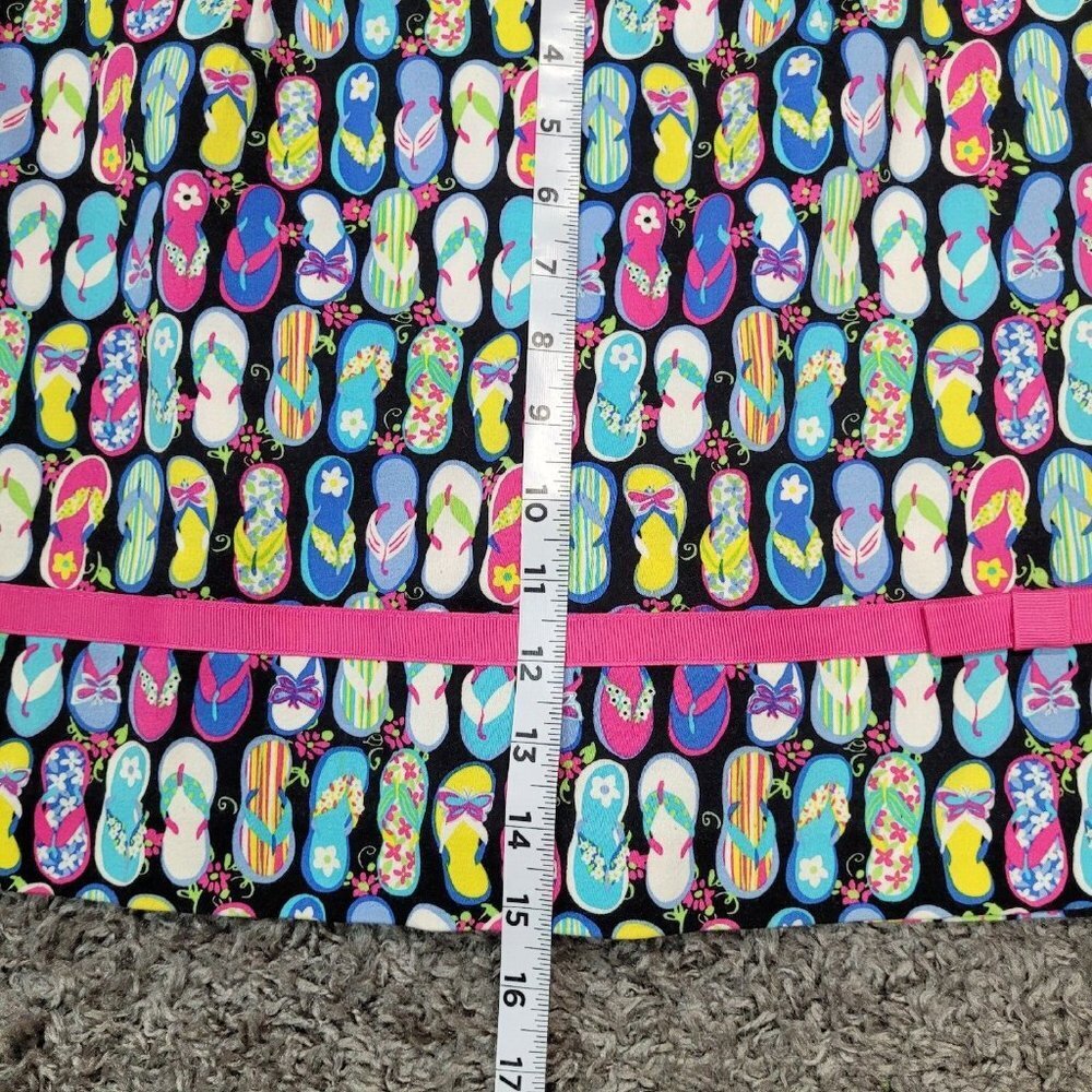 Bamboo Traders Size 6 Skort Skirt Novelty Barbiecore Pink Ribbon Trim Stretchy - Picture 7 of 10